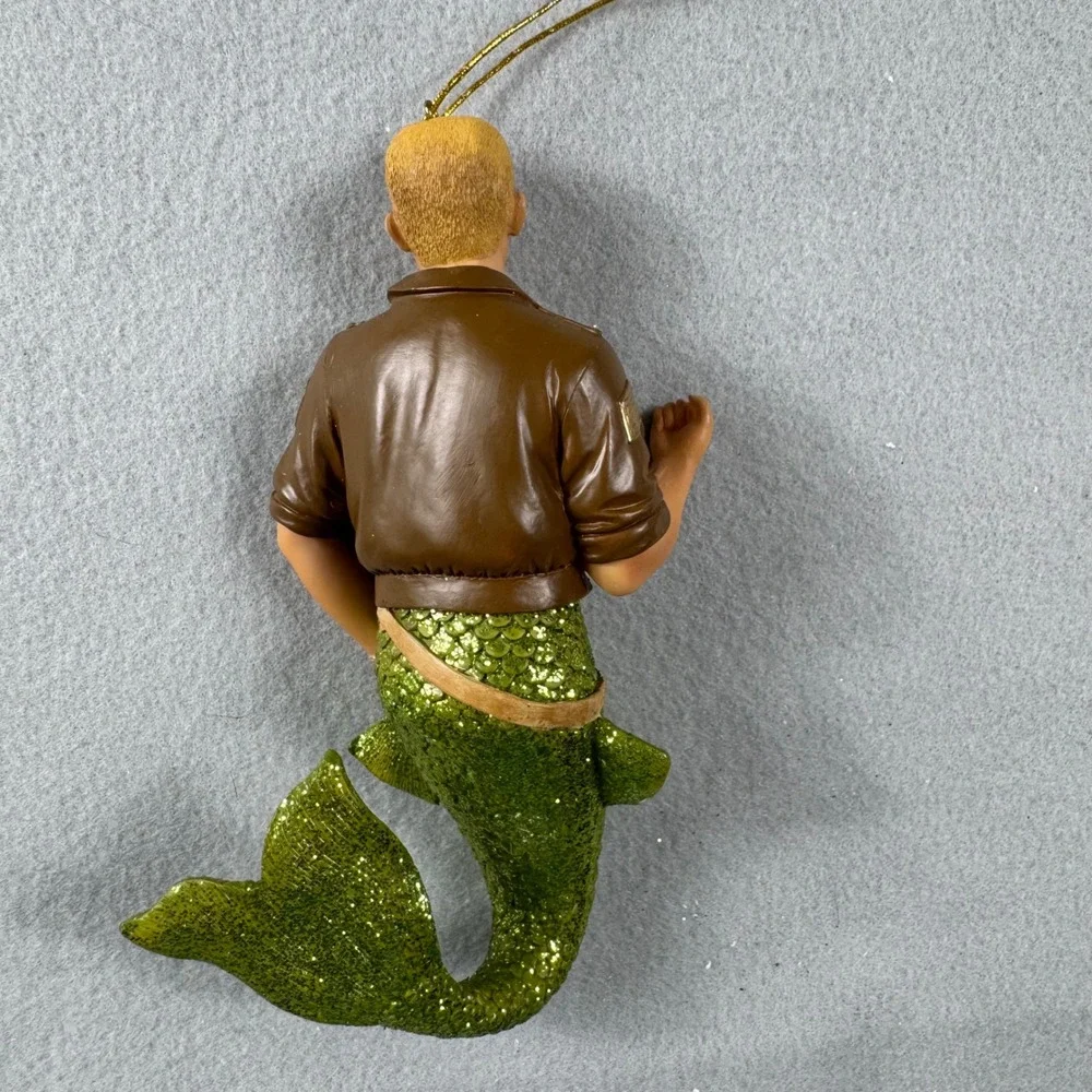 December Diamonds Johnson Merman Ornament 2008 Military Dog Tags Retired Box